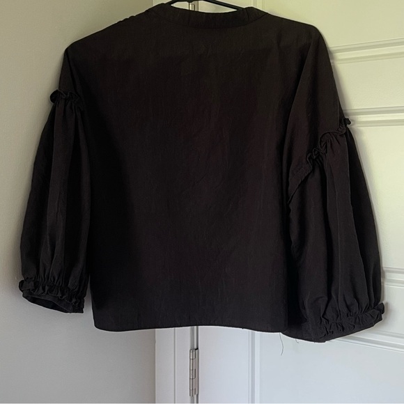 Forget me Not Womens Cropped T Shirt Button Down Size L - Picture 3 of 5